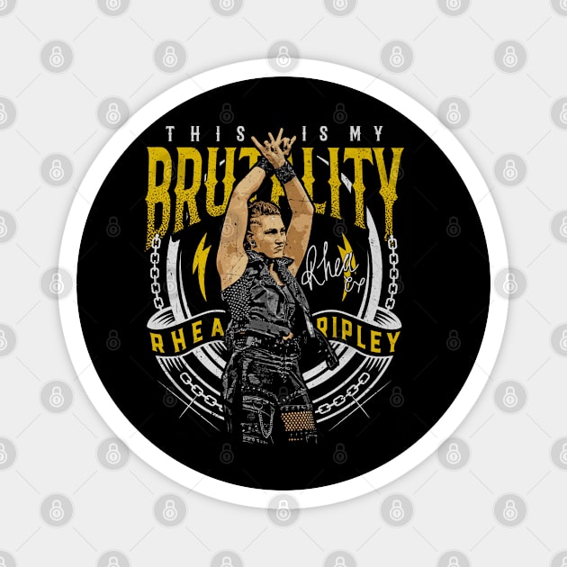 Rhea Ripley Brutality Magnet by MunMun_Design